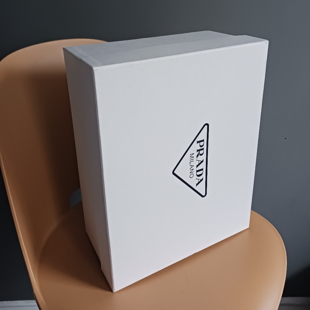 PRADA White Empty Box With Tissues  15" x 12" x 6.5" - Picture 6 of 6